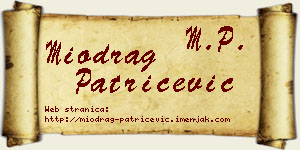 Miodrag Patričević vizit kartica